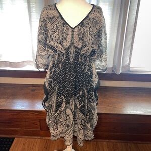 NWT SPEED CONTROL NY boho blue & white dress Size3X